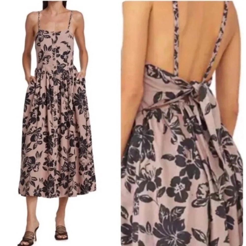 Free People Sand Combo Linen Blend THE PERFECT SUNDRESS Size XS MSRP $148